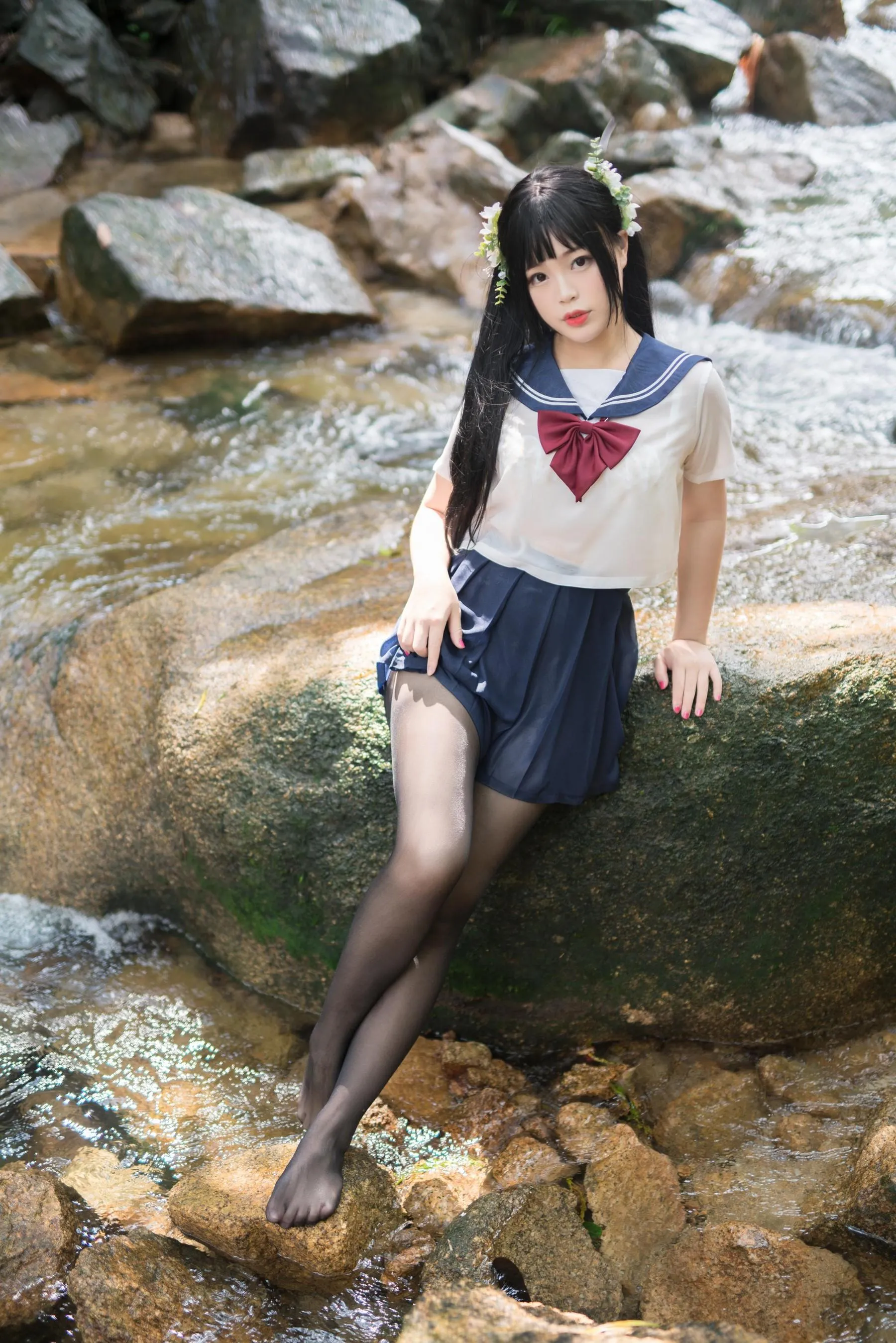 白烨 – NO.05 湿身JK-图片[24] [50P]插图